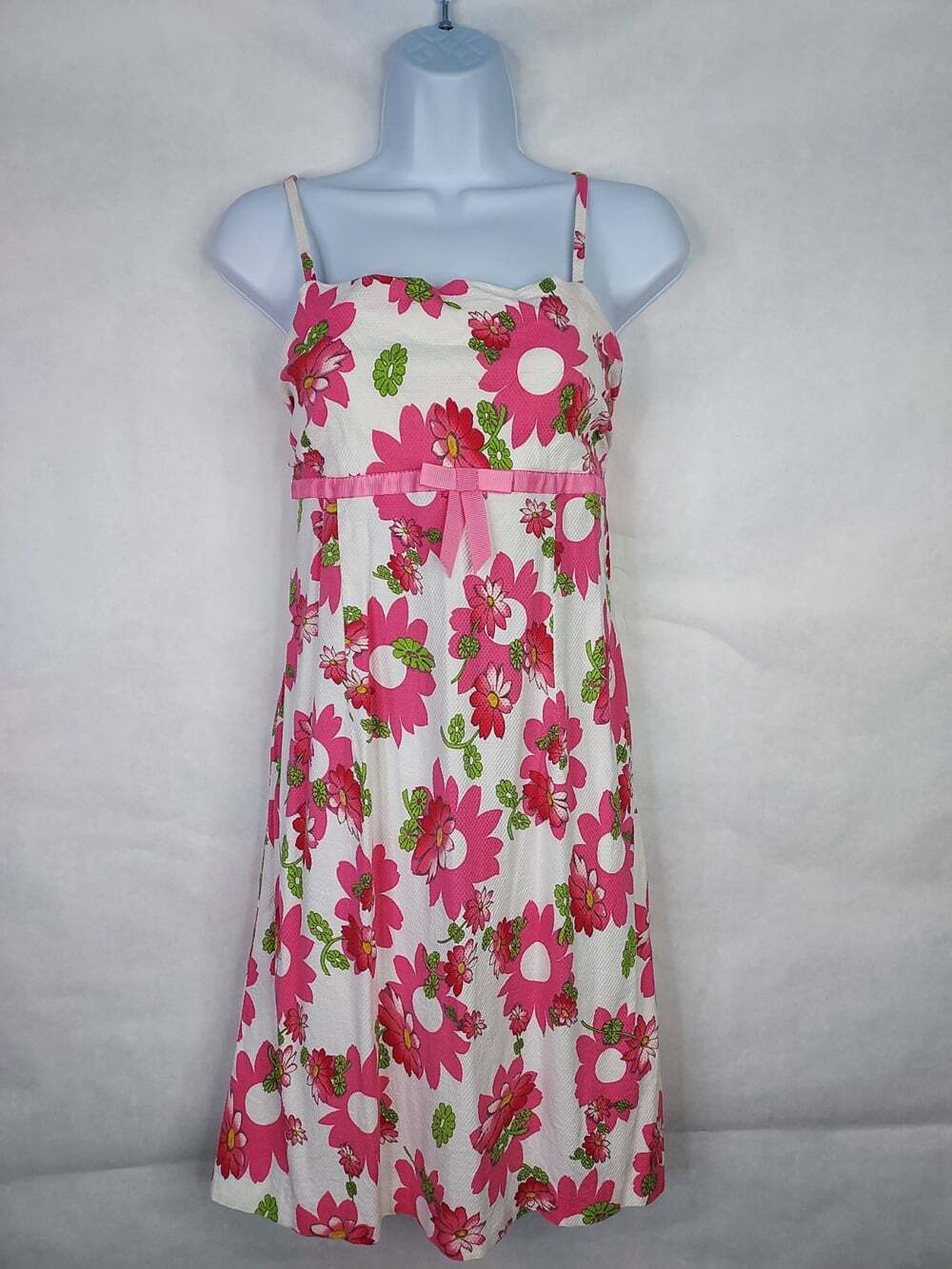 Sinequanone Paris Mini Sun Dress Empire Waist Sz 8-10 Designer Floral Chic Y2K